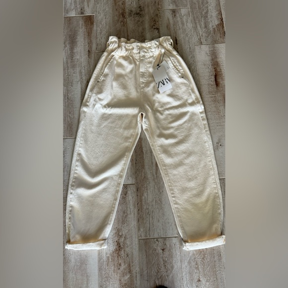 Zara Jeans Zara Paper Bag Carrot Leg Ankle Pants Poshmark